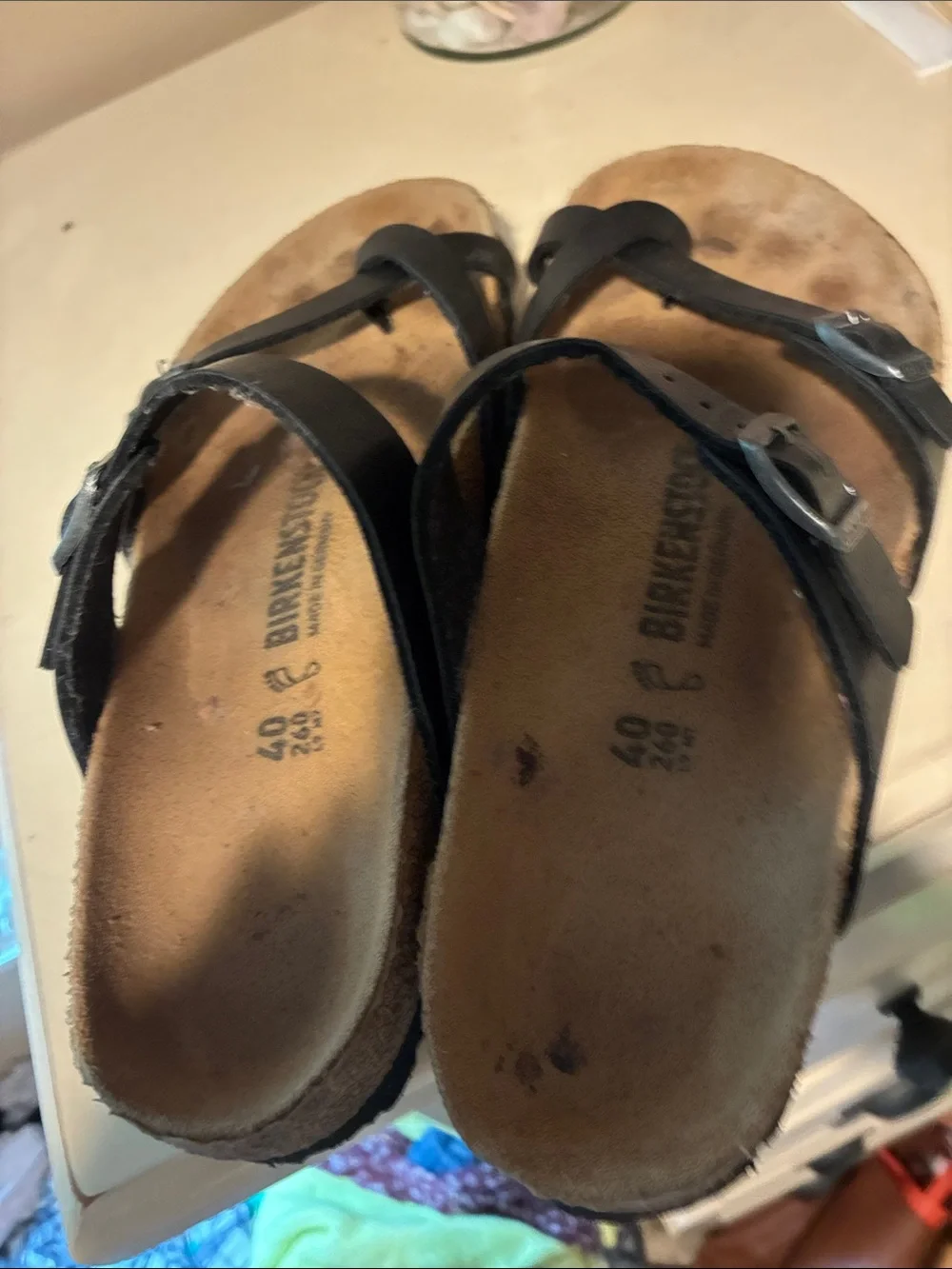 Birkenstock women’s Black Multi-Strap Leather Sandals